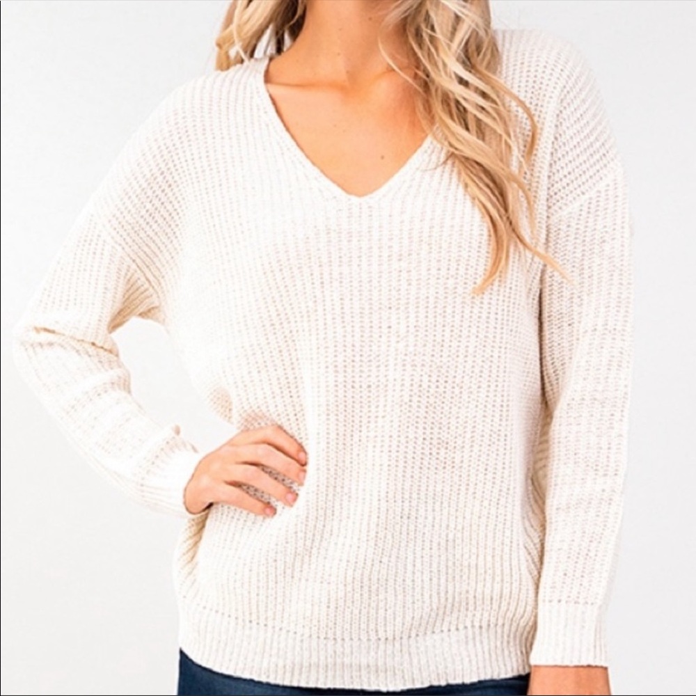 Cozy Casual by October Love | Twist Back Sweater - Picture 5 of 8